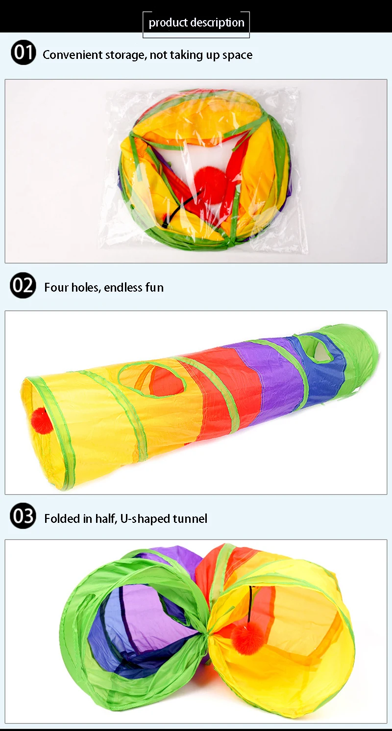Cat Tunnel Pet Tube Collapsible Play Toy