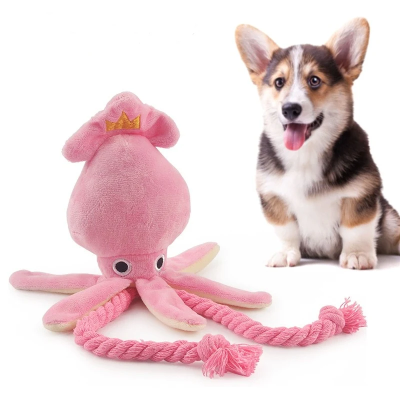 Octopus Shaped Dog Toy