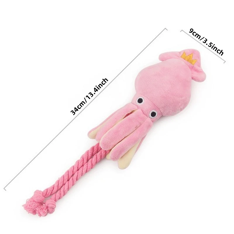 Octopus Shaped Dog Toy
