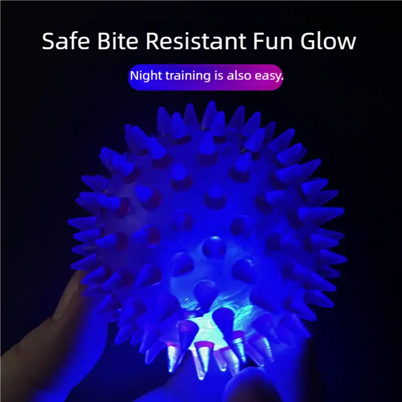 Squeaky Dog Toy Spiky Dog Ball