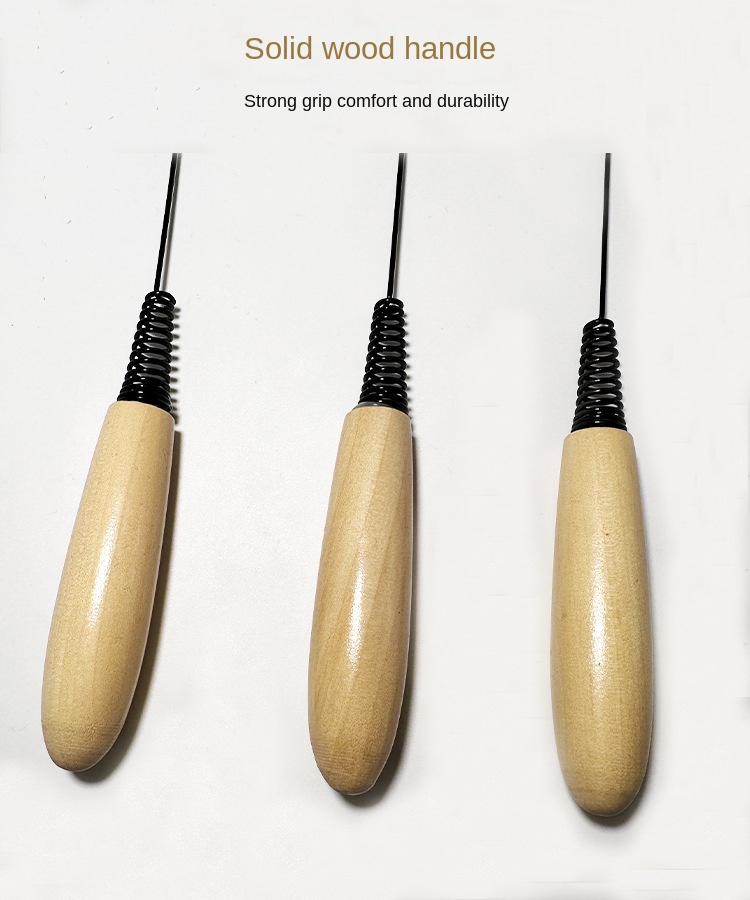 Spotted Wooden Handle Spring Cat Teaser Stick