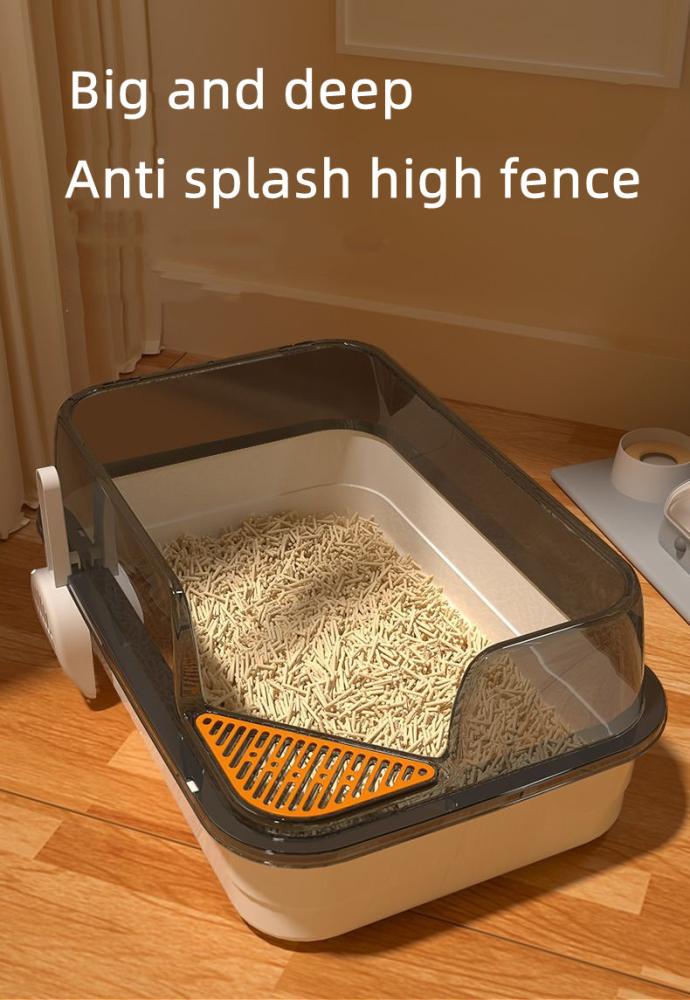 Semi Enclosed Cat Litter Box