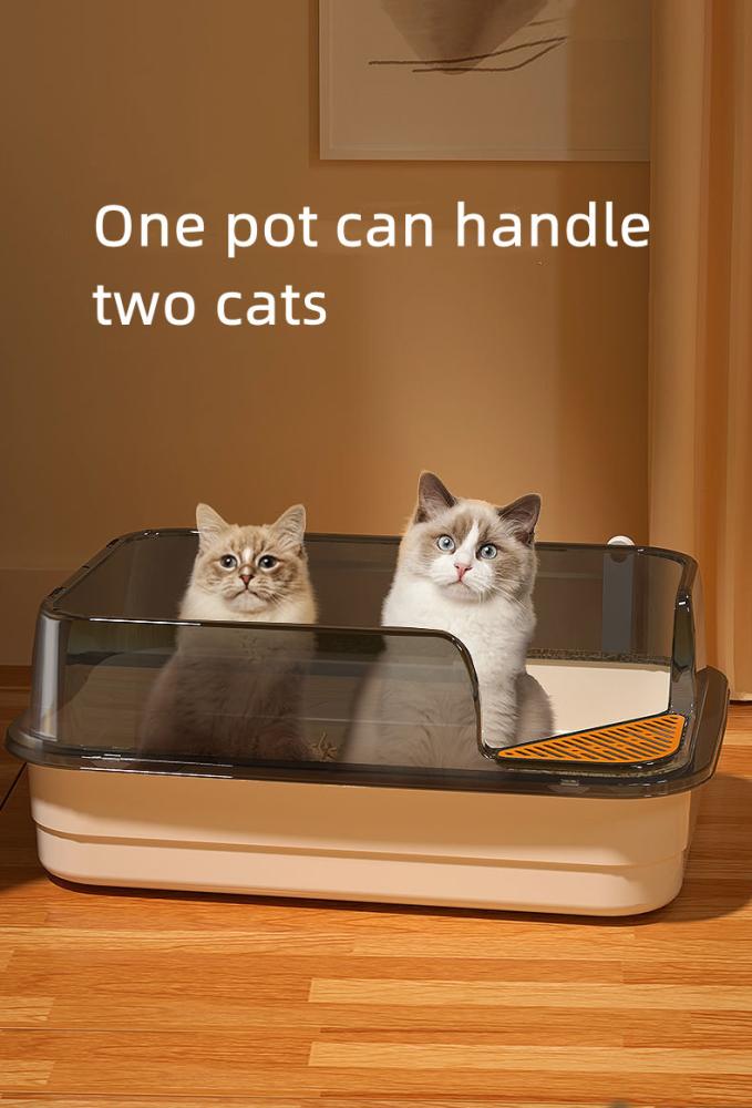 Semi Enclosed Cat Litter Box