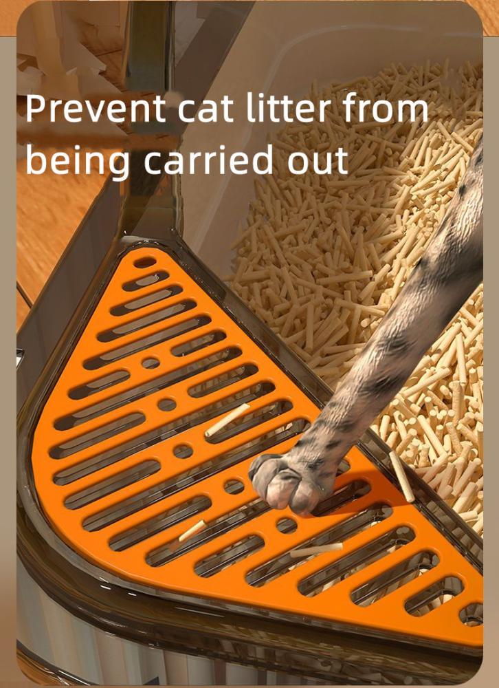 Semi Enclosed Cat Litter Box
