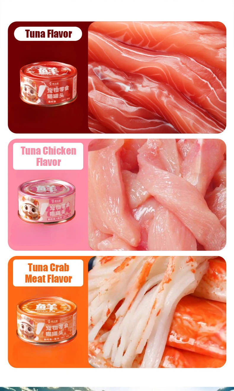 High Protein Cat Snacks Canned Sea Fish