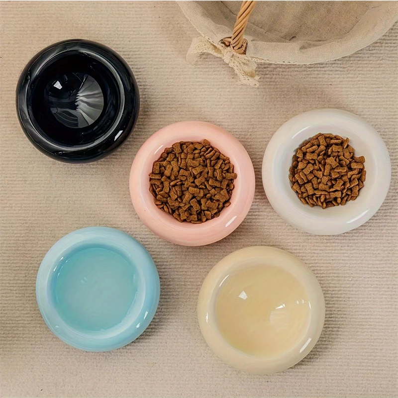 Ceramic Cat Bowl With Donuts