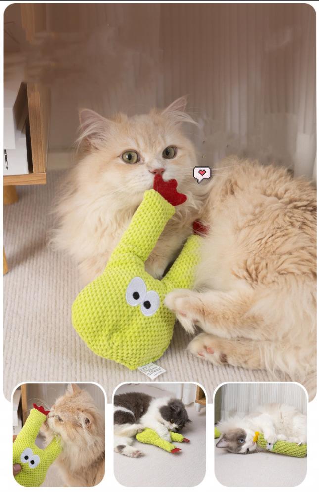 Cat Plush Bite Toy Catnip Pillow