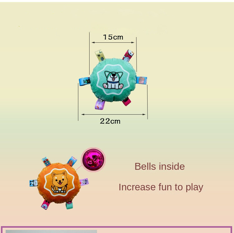 Small Dog Plush Bell Cartoon Frisbee
