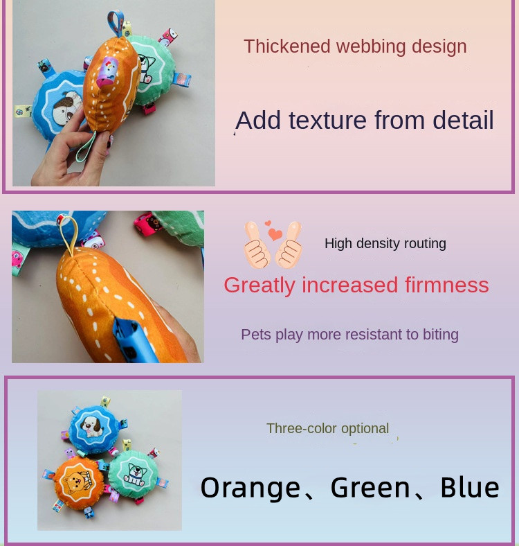 Small Dog Plush Bell Cartoon Frisbee