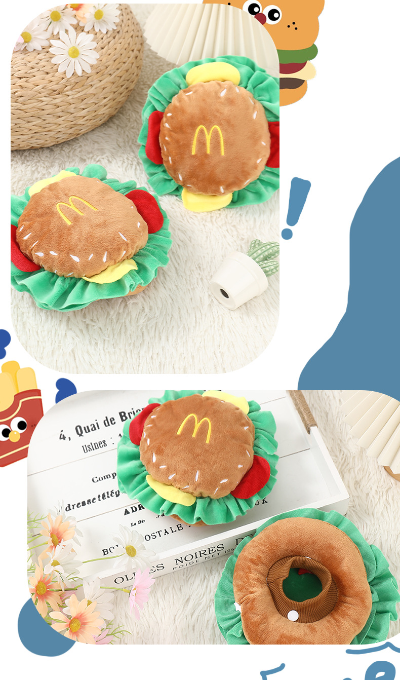 Burger Shaped Cat Hat