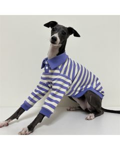 Cotton Striped Dog Polo Shirt