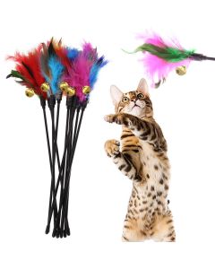 Colorful Feather Chicken Feather Cat Stick