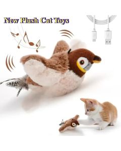 Hot Cat Interactive Toys Catnip Electric Pat Bird