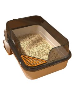 Semi Enclosed Cat Litter Box