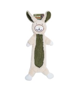 A dog sound toy in the shape of a big rabbit