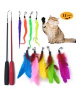 Funny Cat Interactive Toys Feather Teaser Stick