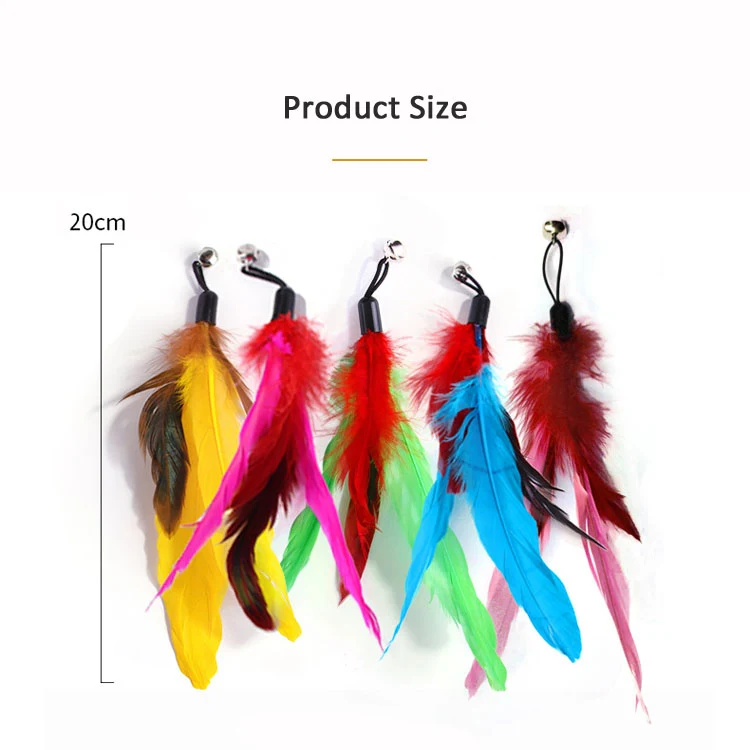 Funny Cat Interactive Toys Feather Teaser Stick