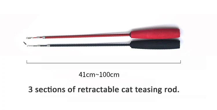 Funny Cat Interactive Toys Feather Teaser Stick