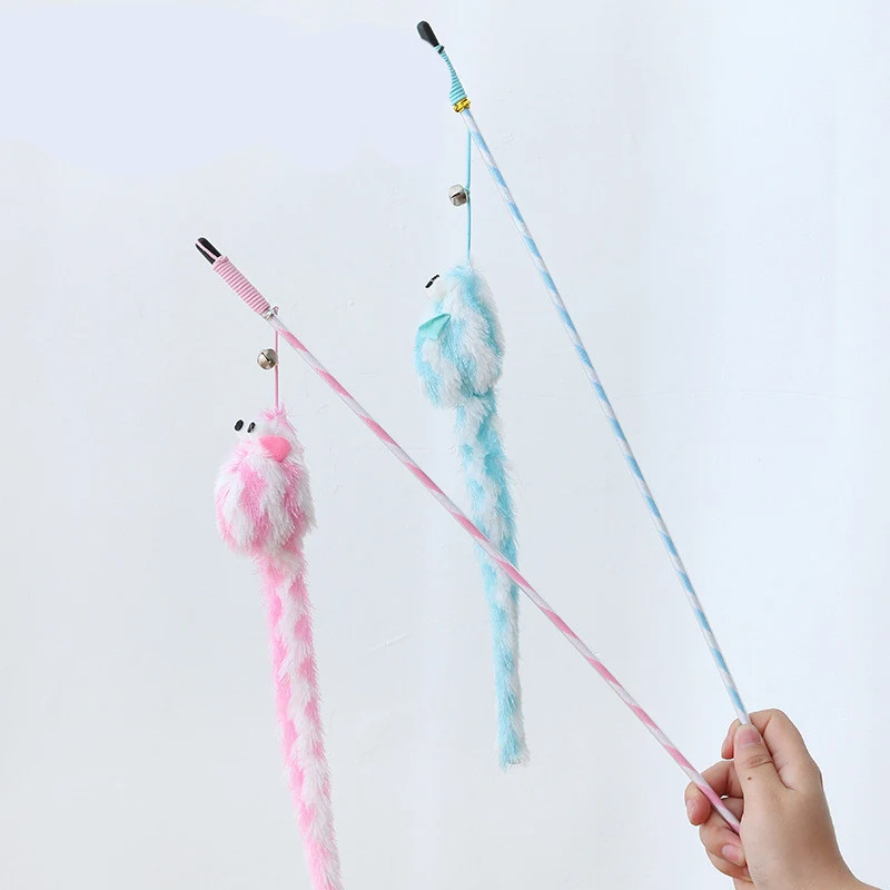 Funny Cat Stick Bouncy Rod Bell Bait