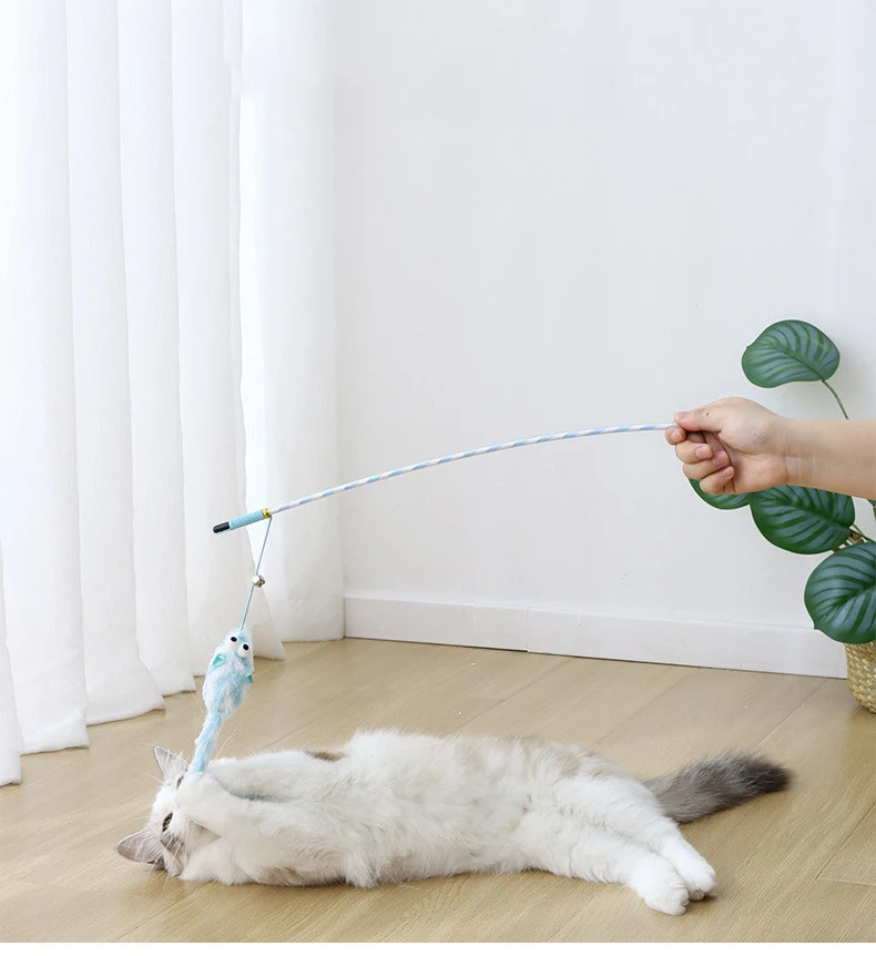 Funny Cat Stick Bouncy Rod Bell Bait
