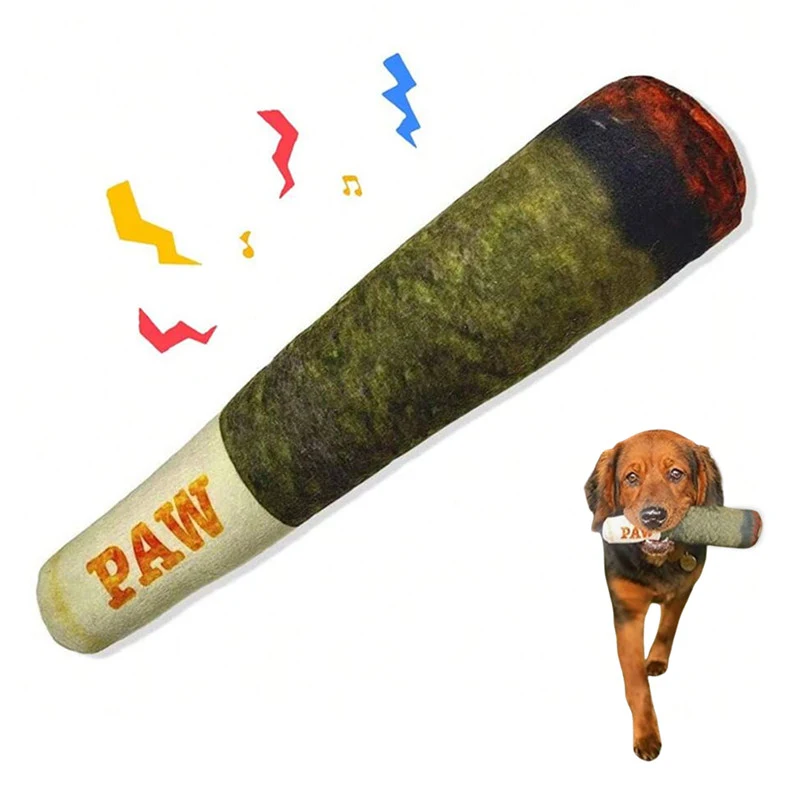 Dog Cigar Plush Teeth Chewing Toy