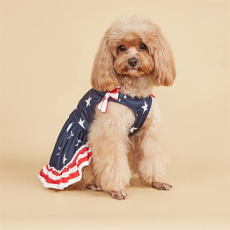 Dog Summer Striped Dress