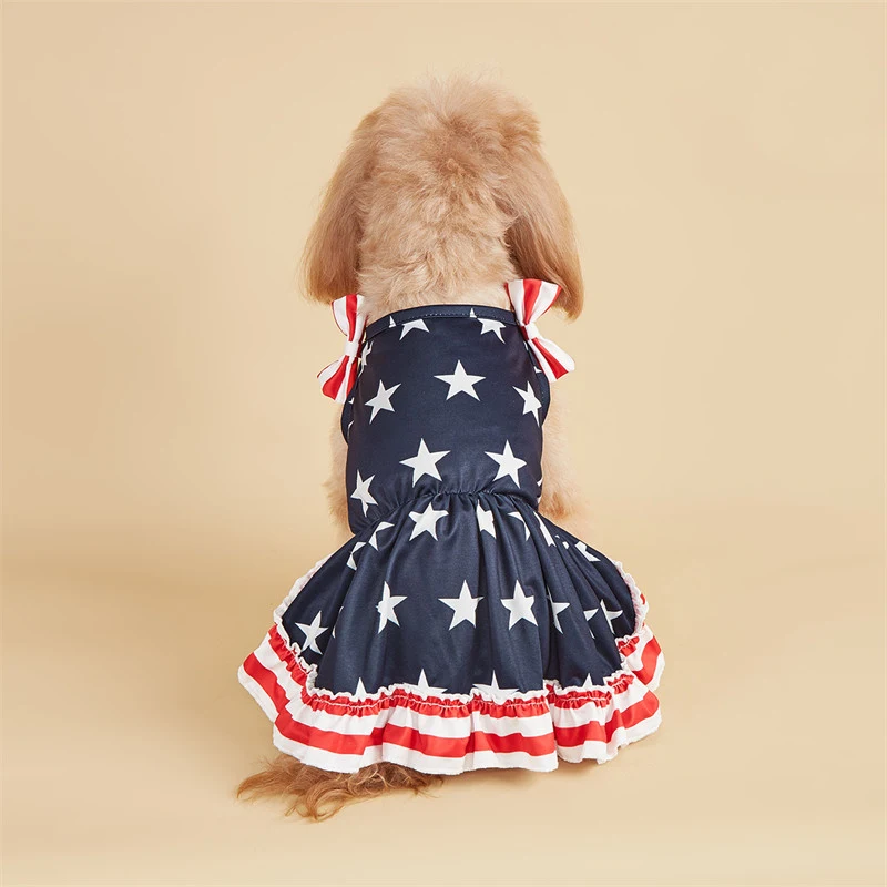 Dog Summer Striped Dress