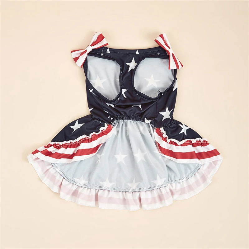 Dog Summer Striped Dress
