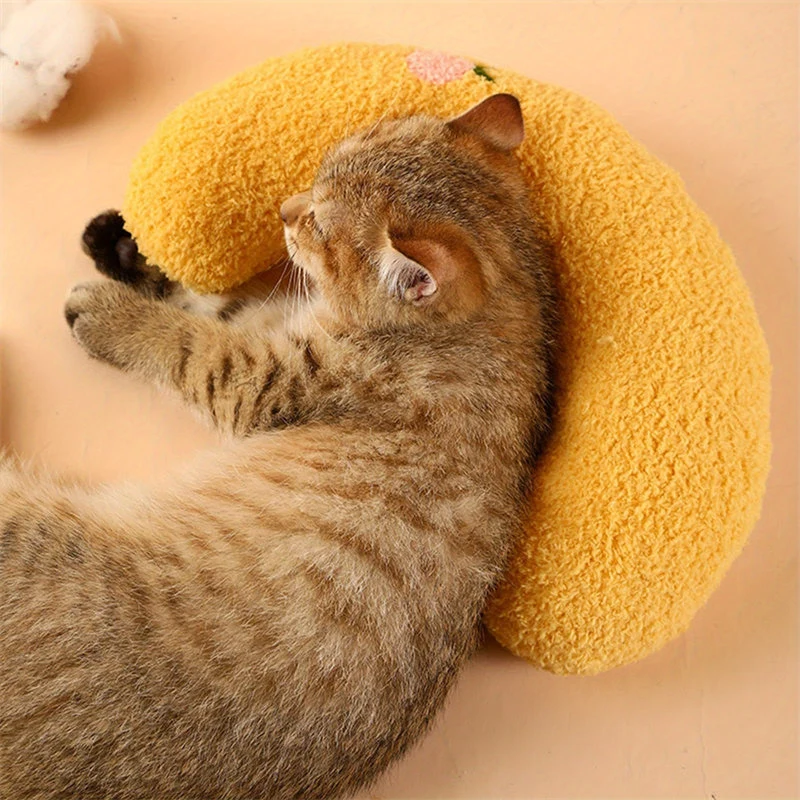 Pet U-shaped Neck Pillow With Crescent Shape