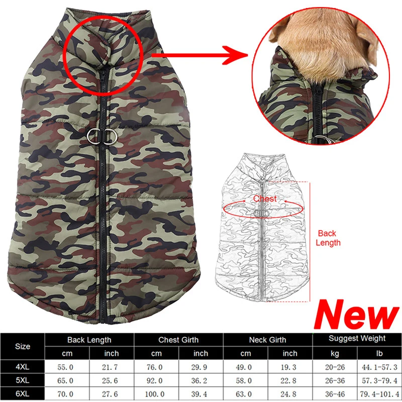 Camouflage Printed Dog Coat