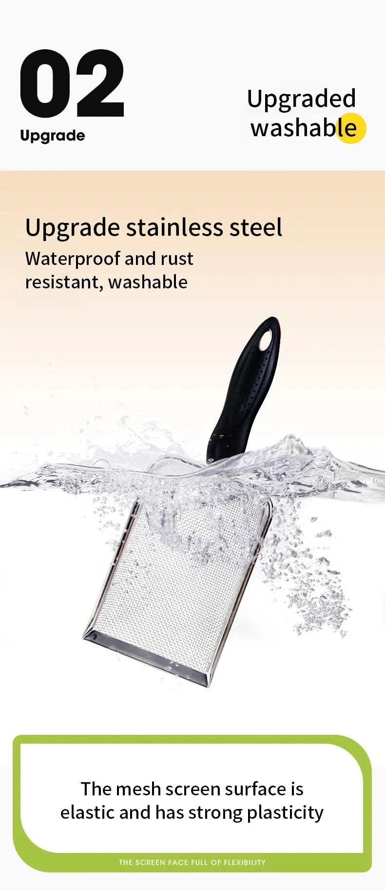 Stainless Steel Fine Mesh Cat Litter Shovel