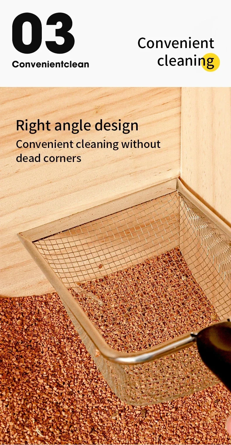 Stainless Steel Fine Mesh Cat Litter Shovel