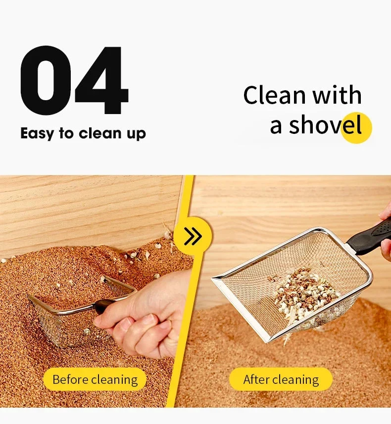 Stainless Steel Fine Mesh Cat Litter Shovel