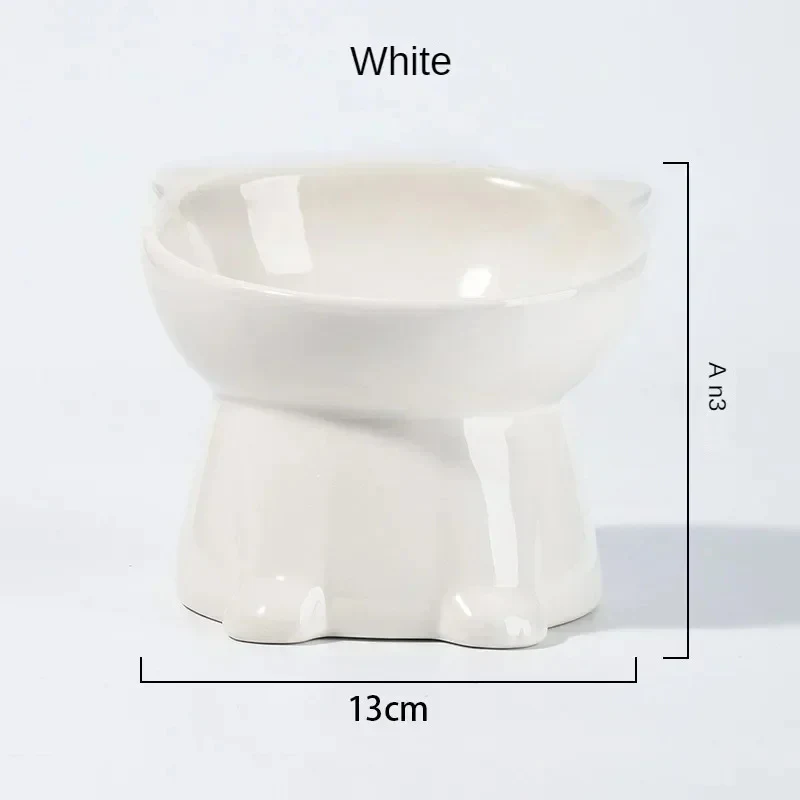 Black Cat Shaped Ceramic Pet Bowl