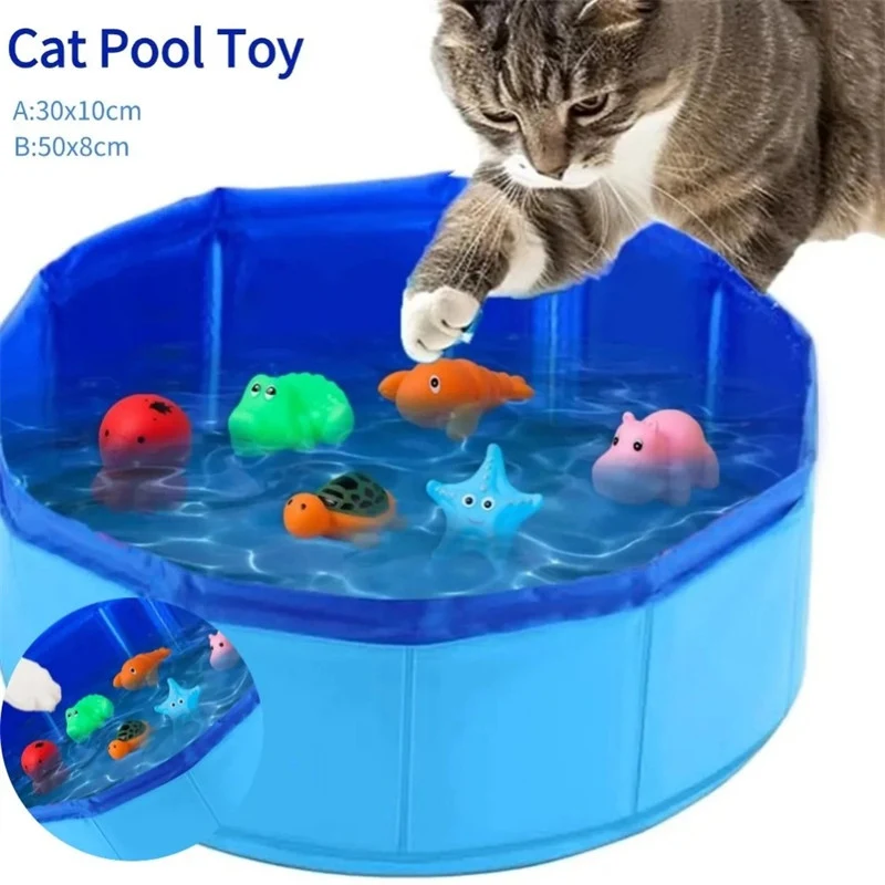 Cat Bathtoy Pet Water Play Cleaning Pool