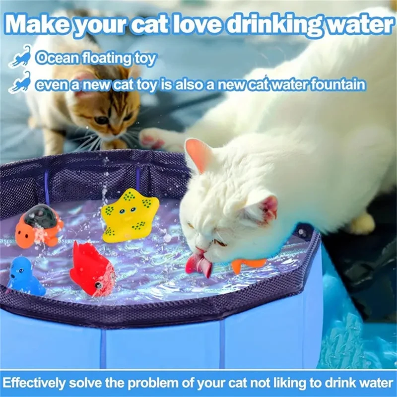 Cat Bathtoy Pet Water Play Cleaning Pool