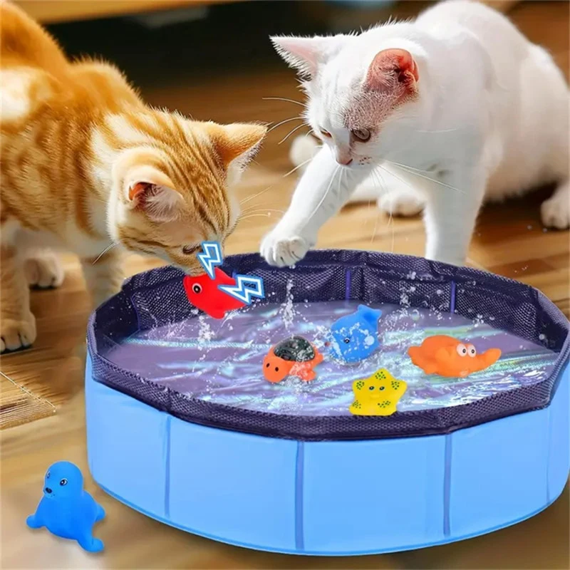 Cat Bathtoy Pet Water Play Cleaning Pool