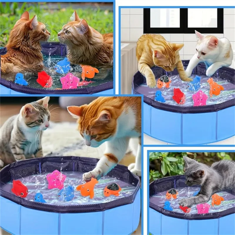 Cat Bathtoy Pet Water Play Cleaning Pool