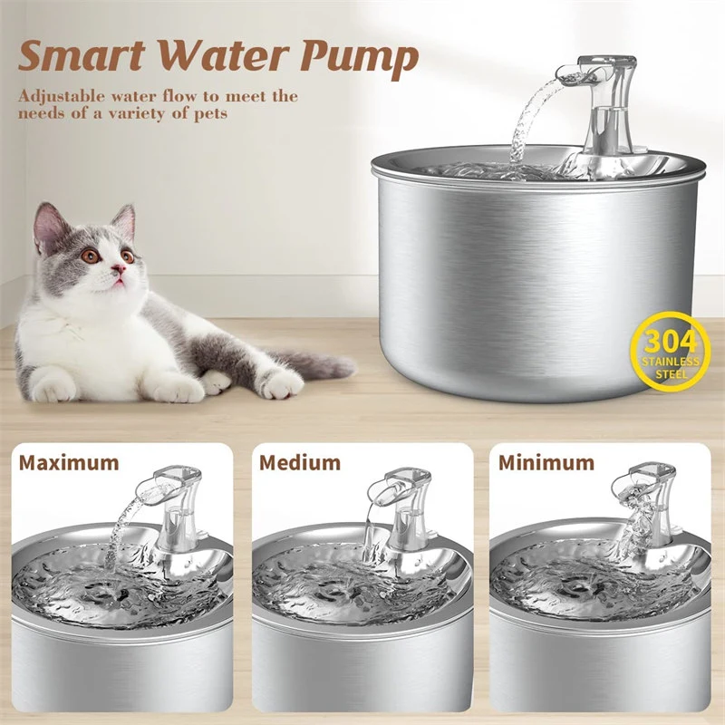 All Stainless Steel Pet Automatic Water Dispenser