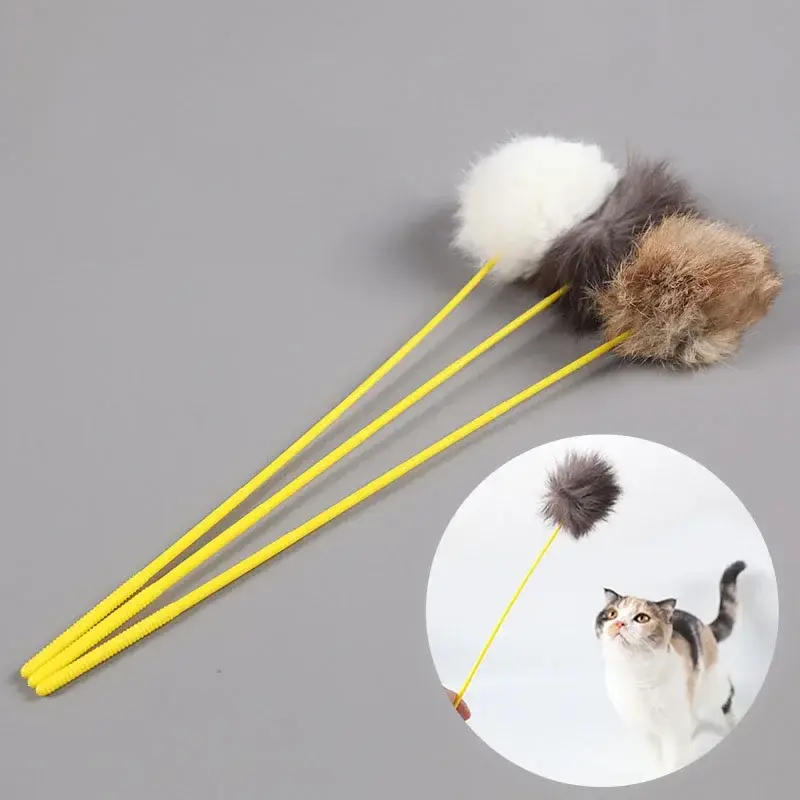 Artificial Rabbit Fur Fluffy Cat Stick