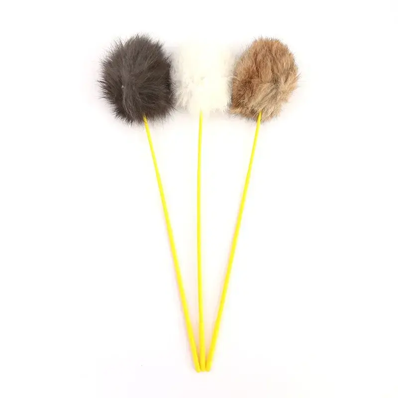 Artificial Rabbit Fur Fluffy Cat Stick