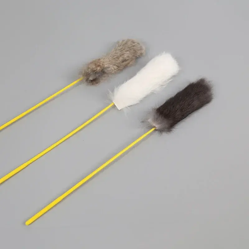 Artificial Rabbit Fur Fluffy Cat Stick