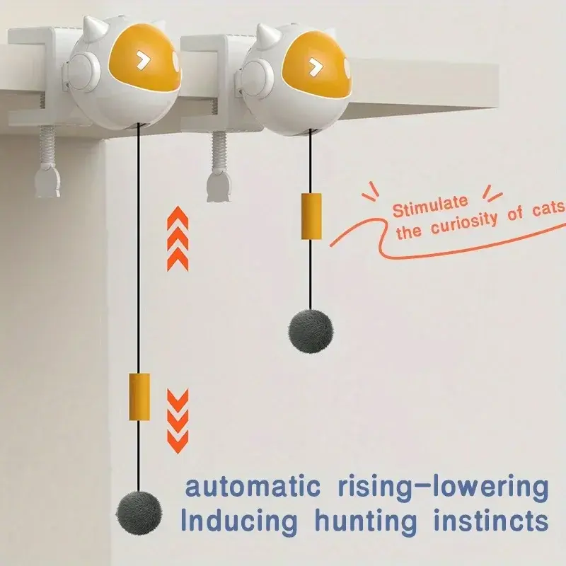 Interactive Cat Teasing Toy With Automatic No Lifting And Drop Ball