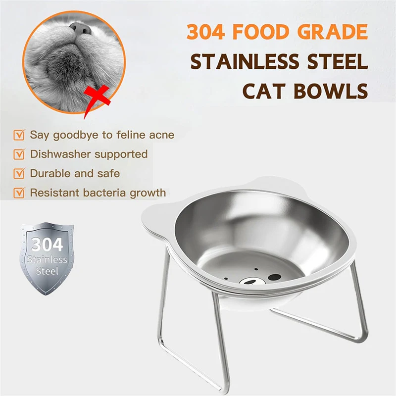 Relieve Beard Fatigue With Stainless Steel Cat Bowl