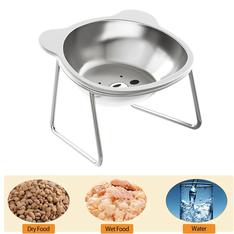 Relieve Beard Fatigue With Stainless Steel Cat Bowl