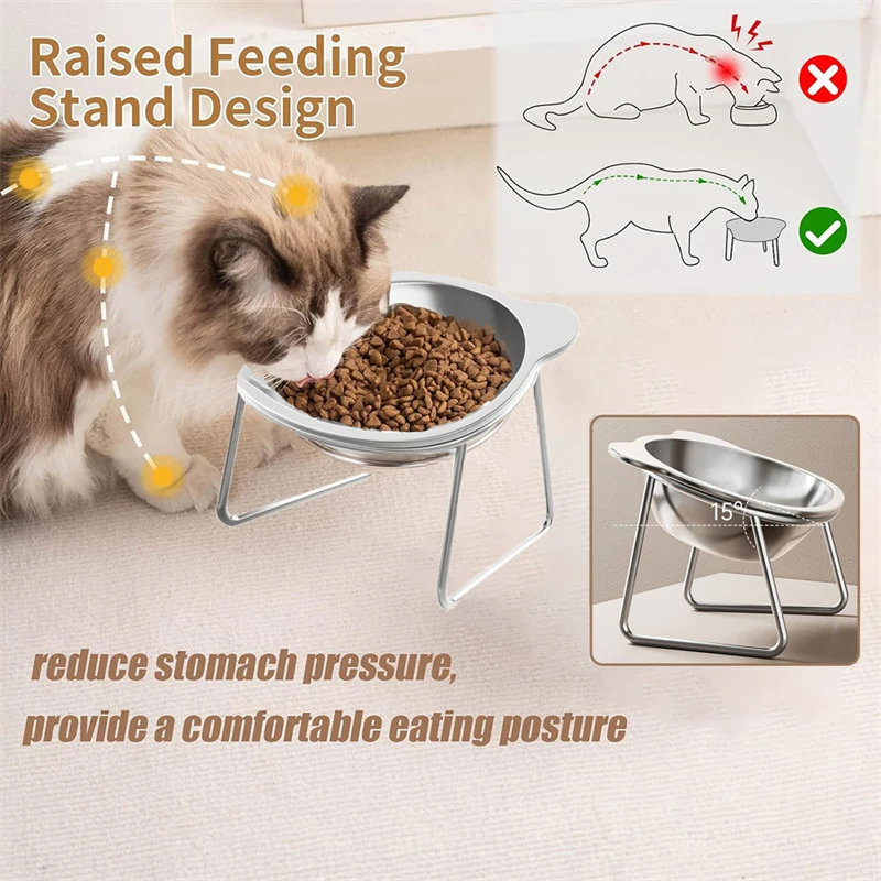 Relieve Beard Fatigue With Stainless Steel Cat Bowl