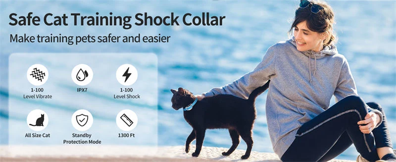 Remote Cat Training Collar Anti Meow Shock Collar