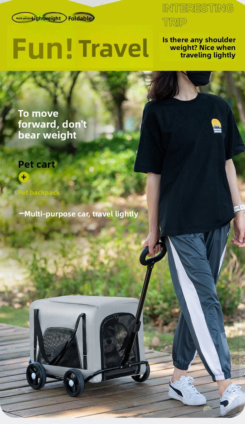 Two In One Pet Stroller For Outdoor Travel