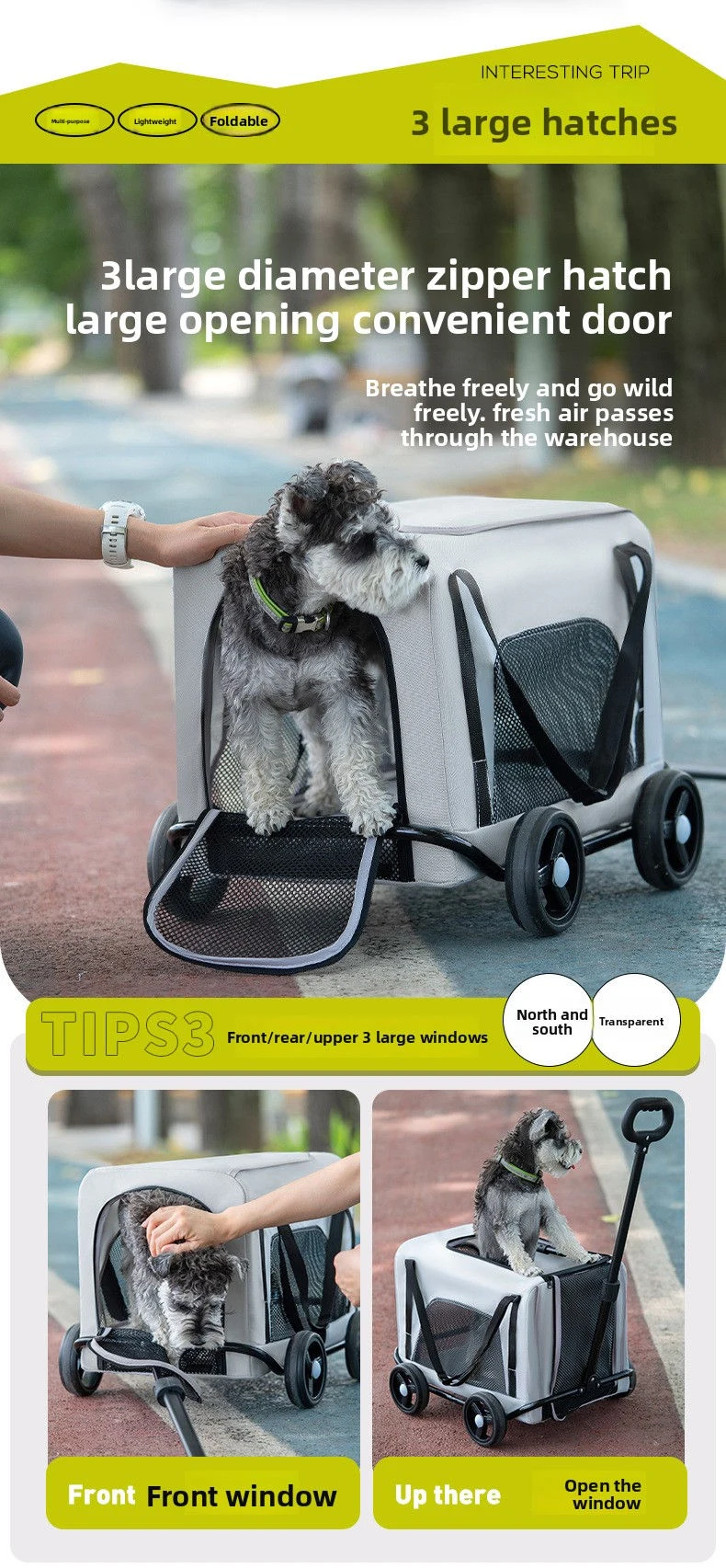 Two In One Pet Stroller For Outdoor Travel