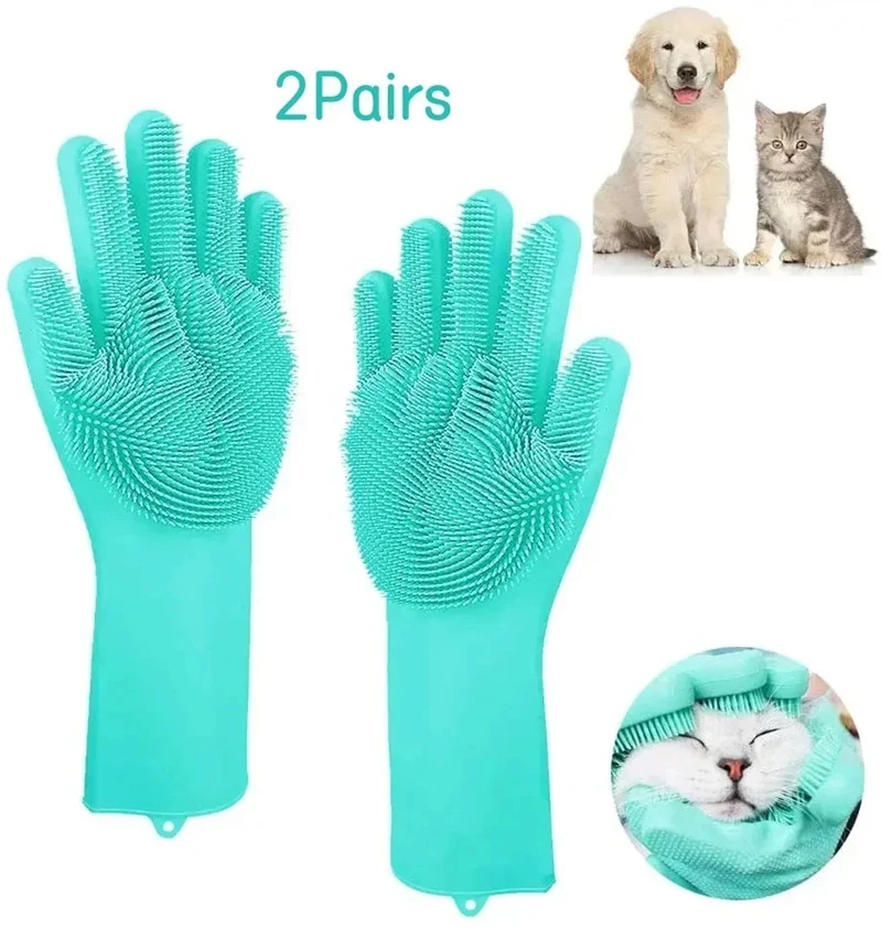 Silicone Hair Removal Pet Cleaning Gloves